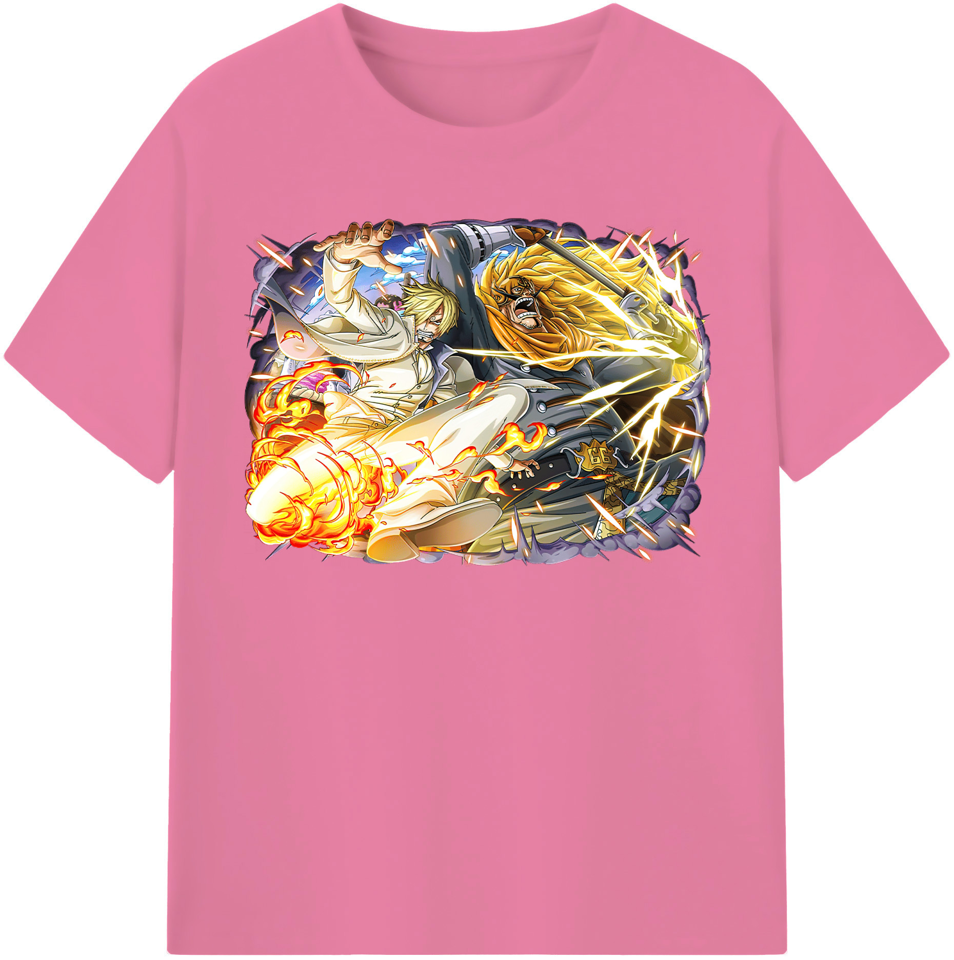 ワンピース サンジ ONE PIECE Sanji 綿100％半袖Tシャツ（フロントプリント）
